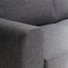 Omaha 2.5-Seater Sofa in Basel Dark Grey 19 Fabric, Base Matt Black Steel