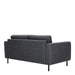 Omaha 2.5-Seater Sofa in Basel Dark Grey 19 Fabric, Base Matt Black Steel