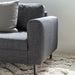 Omaha 2.5-Seater Sofa in Basel Dark Grey 19 Fabric, Base Matt Black Steel