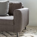 Omaha 2.5-Seater Sofa in Basel Light Grey Brown 34 Fabric, Base Matt Black Steel