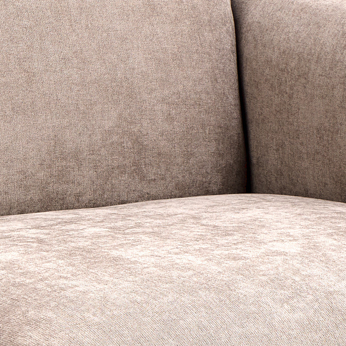 Westham 2-Seater Sofa in Fay Beige 05 Fabric, Base in Matt Oak