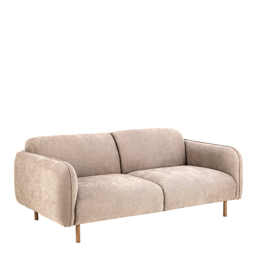 Westham 2-Seater Sofa in Fay Beige 05 Fabric, Base in Matt Oak