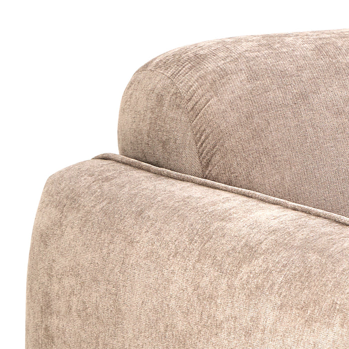 Westham 2-Seater Sofa in Fay Beige 05 Fabric, Base in Matt Oak