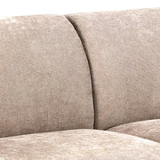 Westham 2-Seater Sofa in Fay Beige 05 Fabric, Base in Matt Oak
