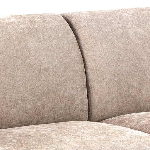 Westham 2+2-Seater Sofa in Fay Beige 05 Fabric, Base in Matt Oak