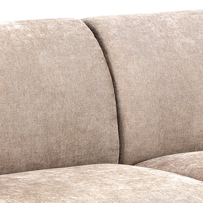 Westham 2-Seater Sofa in Fay Beige 05 Fabric, Base in Matt Oak