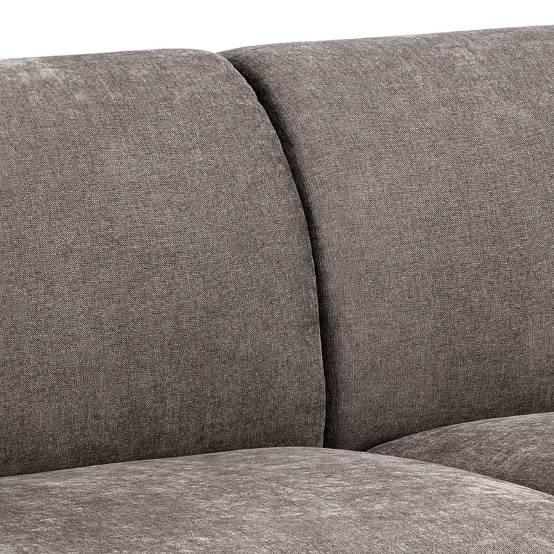 Westham 3-Seater Sofa in Fay Fabric Dusty Brown 21 Fabric, Base in Matt Oak