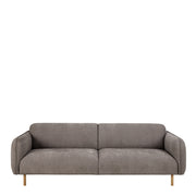 Westham 3-Seater Sofa in Fay Fabric Dusty Brown 21 Fabric, Base in Matt Oak