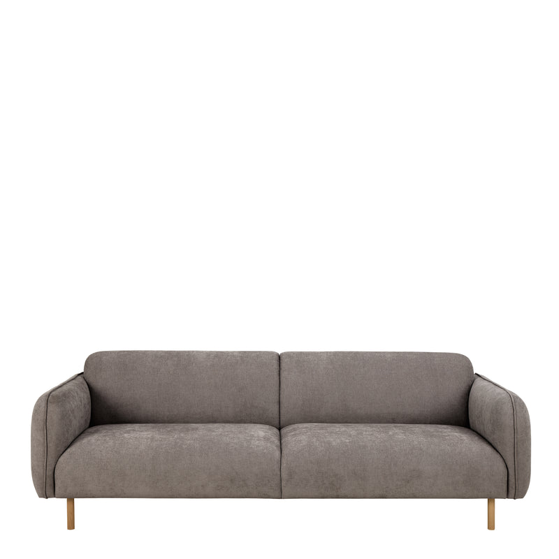 Westham 3-Seater Sofa in Fay Fabric Dusty Brown 21 Fabric, Base in Matt Oak