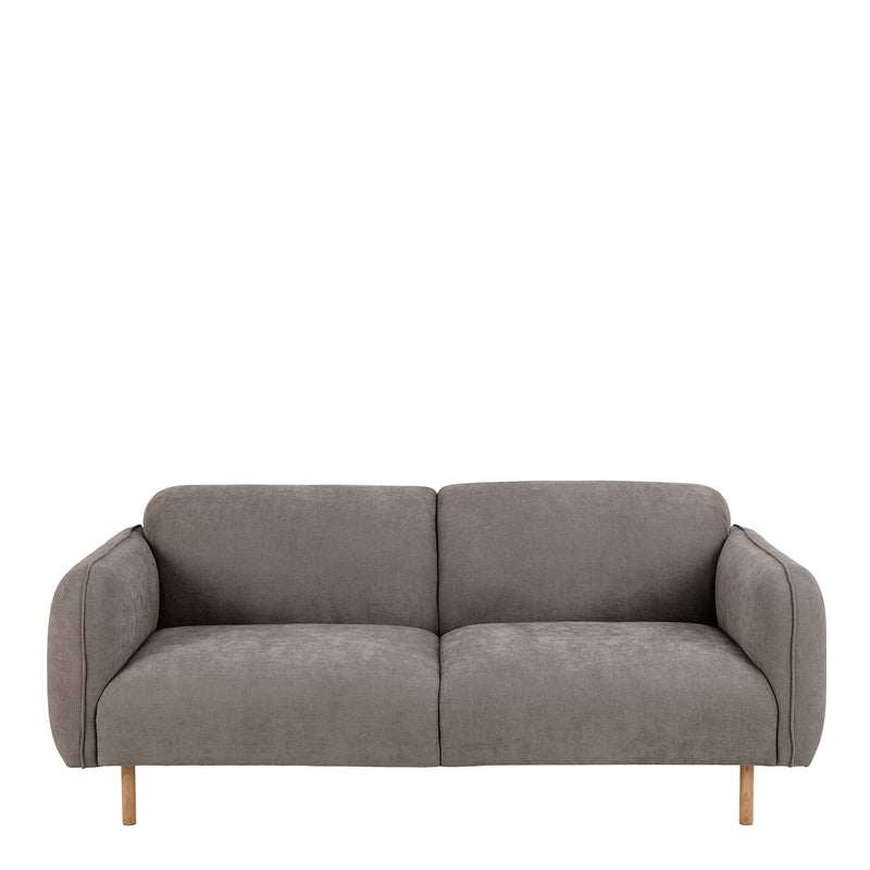 Westham 2-Seater Sofa in Fay Fabric Dusty Brown 21 Fabric, Base in Matt Oak