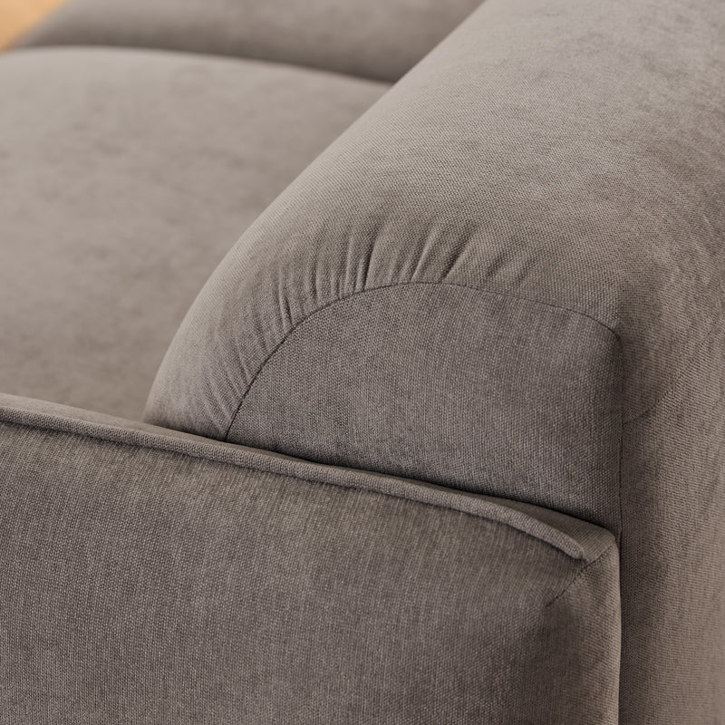 Westham 2-Seater Sofa in Fay Fabric Dusty Brown 21 Fabric, Base in Matt Oak