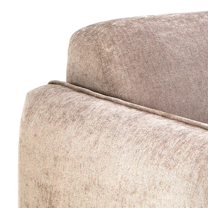 Westham 3-Seater Sofa in Fay Beige 05 Fabric, Base in Matt Oak