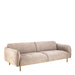 Westham 3+3-Seater Sofa in Fay Beige 05 Fabric, Base in Matt Oak