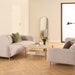 Westham 3-Seater Sofa in Fay Beige 05 Fabric, Base in Matt Oak