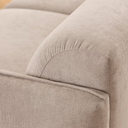 Westham 3-Seater Sofa in Fay Beige 05 Fabric, Base in Matt Oak