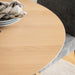 I_Duncan Round Dining Table in White Oak Included 4 Cassandra Dining Chair with Armrest in White Oak
