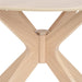 I_Duncan Round Dining Table in White Oak Included 4 Cassandra Dining Chair with Armrest in White Oak