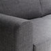 Omaha 3+3-Seater Sofa in Basel Dark Grey 19 Fabric, Base Matt Black Steel
