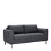 Omaha 2.5+3-Seater Sofa in Basel Dark Grey 19 Fabric, Base Matt Black Steel