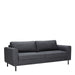 Omaha 2.5+3-Seater Sofa in Basel Dark Grey 19 Fabric, Base Matt Black Steel