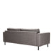 Omaha 2.5+3-Seater Sofa in Basel Light Grey Brown 34 Fabric, Base Matt Black Steel