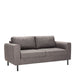 Omaha 2.5+3-Seater Sofa in Basel Light Grey Brown 34 Fabric, Base Matt Black Steel