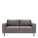 Omaha 2.5+3-Seater Sofa in Basel Light Grey Brown 34 Fabric, Base Matt Black Steel