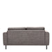 Omaha 2.5+3-Seater Sofa in Basel Light Grey Brown 34 Fabric, Base Matt Black Steel