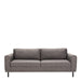 Omaha 2.5+3-Seater Sofa in Basel Light Grey Brown 34 Fabric, Base Matt Black Steel