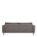Omaha 3+3-Seater Sofa in Basel Light Grey Brown 34 Fabric, Base Matt Black Steel