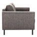 Omaha 3+3-Seater Sofa in Basel Light Grey Brown 34 Fabric, Base Matt Black Steel