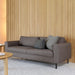 Omaha 3+3-Seater Sofa in Basel Light Grey Brown 34 Fabric, Base Matt Black Steel