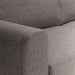 Omaha 3+3-Seater Sofa in Basel Light Grey Brown 34 Fabric, Base Matt Black Steel