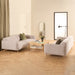 Westham 3+3-Seater Sofa in Fay Beige 05 Fabric, Base in Matt Oak
