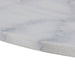Tarifa Round Dining Table with White Polished Marble Top and Black Base
