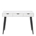 Neptun 3 Drawer Office Desk in White with Black Legs