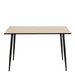 Wilma Dining Table with White Oak Top & Black Legs