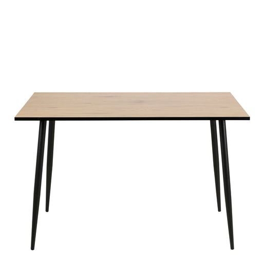 Wilma Dining Table with Oak Top & Black Legs