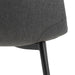 Wilma Dining Table with Oak Top & Black Legs Included 4 Celia Dining Chair in Light Grey