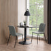 Ibiza Small Round Cafe Table with Black Ash Top and Matt Black Base