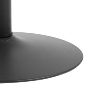 Ibiza Small Round Cafe Table with Black Ash Top and Matt Black Base