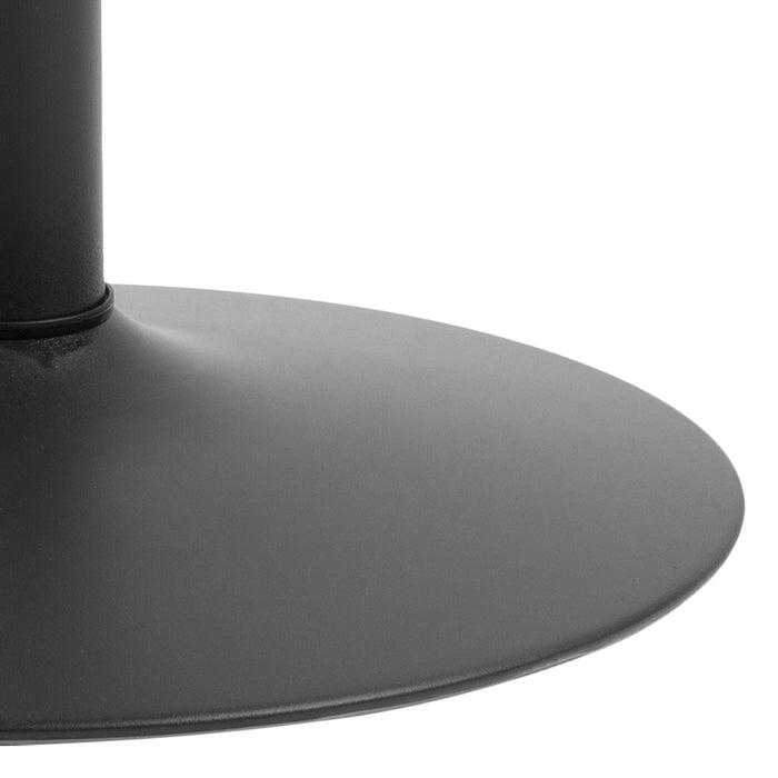 Ibiza Small Round Cafe Table with Black Ash Top and Matt Black Base