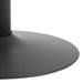 Ibiza Small Round Cafe Table with Black Ash Top and Matt Black Base