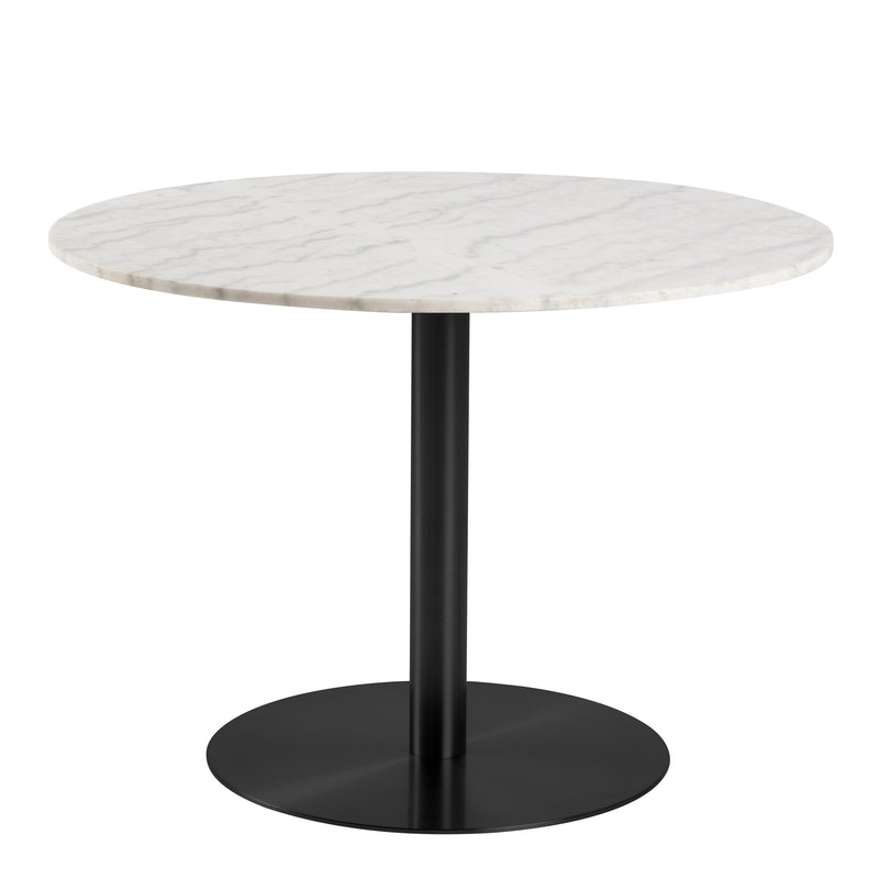 Corby Round Dining Table with Polished Top and Base