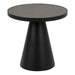 Soli Round Ceramic Coffee Table in Black 45,7x45cm
