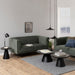 Soli Round Ceramic Coffee Table in Black 65.7x40cm