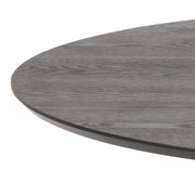 Ibiza Round Dining Table with Black Ash Top and Matt Black Base