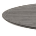Ibiza Round Dining Table with Black Ash Top and Matt Black Base