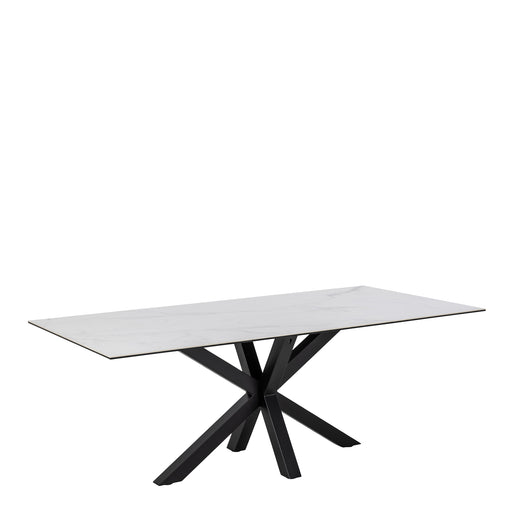 Heaven Dining Table with Ceramic White Top 200cm