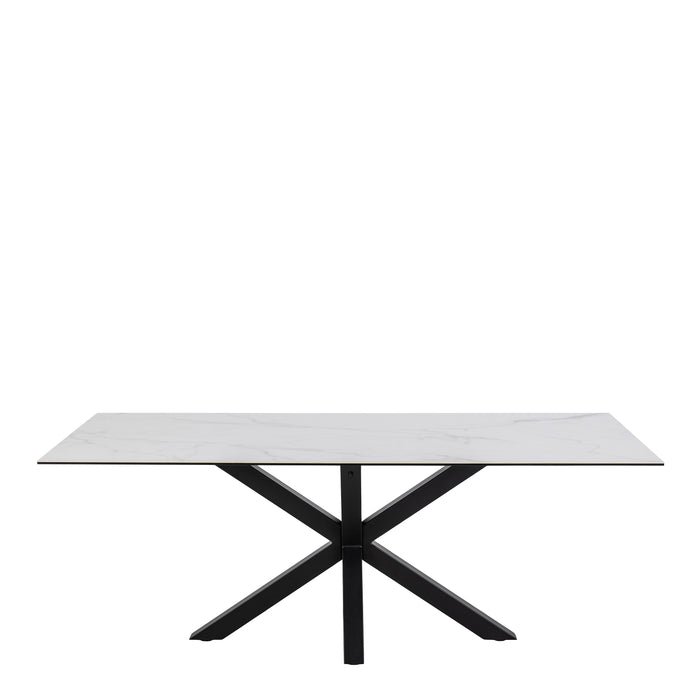 Heaven Dining Table with Ceramic White Top 200cm